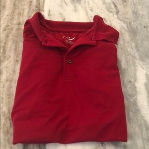 A red dress shirt or an athletic dress shirt